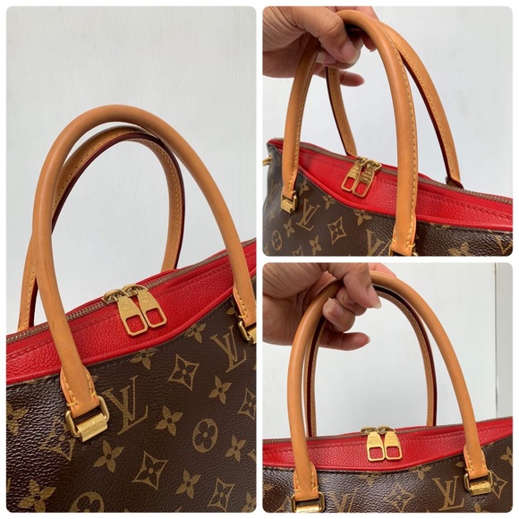 ❤️‍🔥PALLAS MM❤️‍🔥 LOUIS VUITTON Pallas Monogram Canvas Shoulder Bag Red - Picture 11 of 16